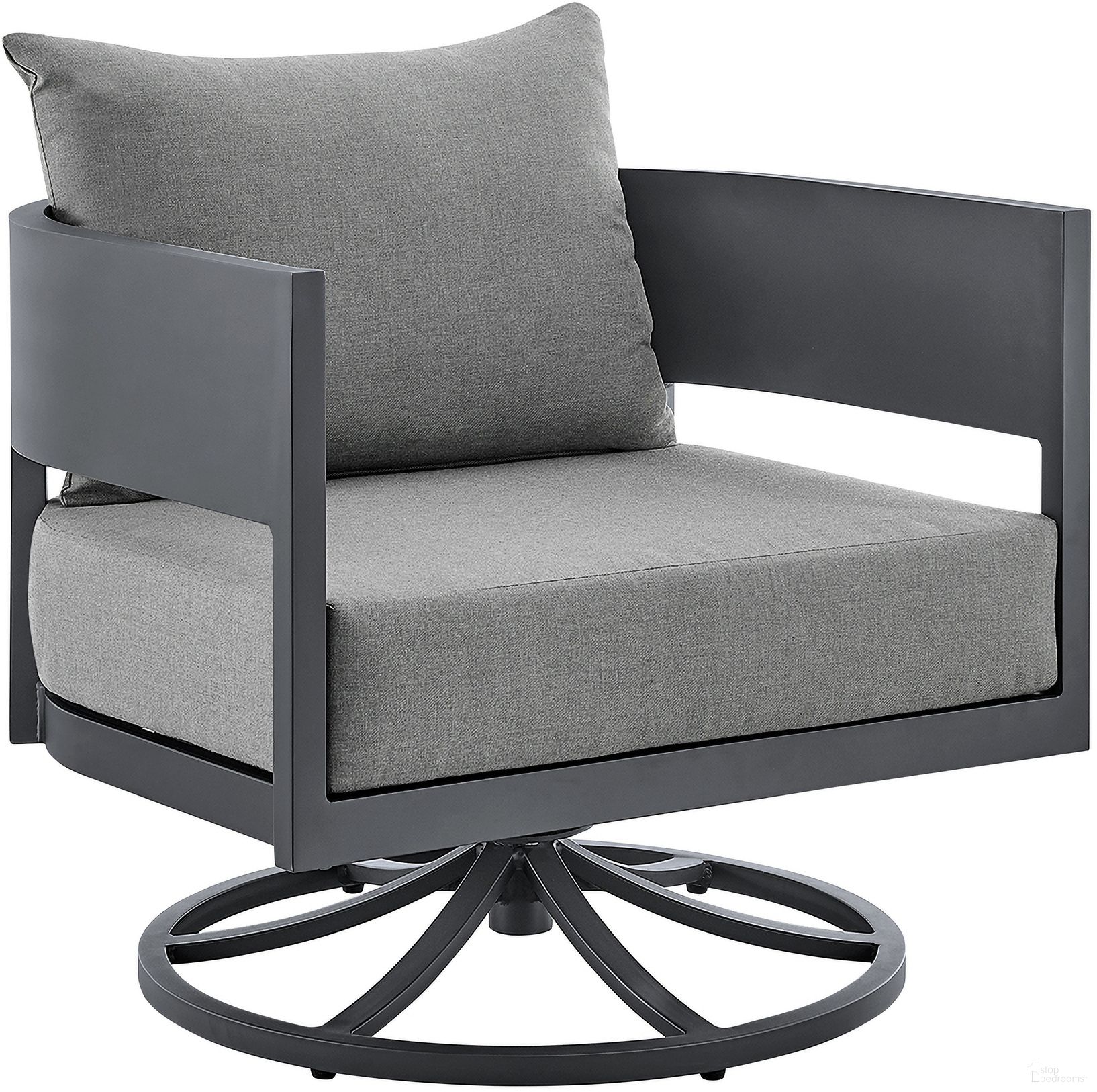 Armen Living Argiope Swivel Rocking Chair - Thumbnail 2