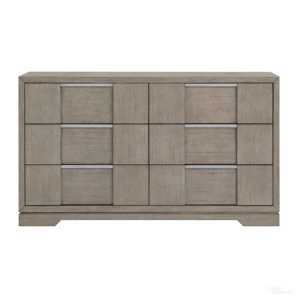 The appearance of Argo 6-Drawer Dresser In Grey designed by Picket House in the modern / contemporary interior design. This grey piece of furniture was selected by 1StopBedrooms from Argo Collection to add a touch of cosiness and style into your home. Sku: B-9770-3-DR. Material: Oak.