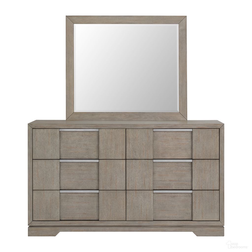 The appearance of Argo Dresser and Mirror Set In Grey designed by Picket House in the modern / contemporary interior design. This grey piece of furniture was selected by 1StopBedrooms from Argo Collection to add a touch of cosiness and style into your home. Sku: B-9770-3-DR;B-9770-3-MR. Material: Oak.
