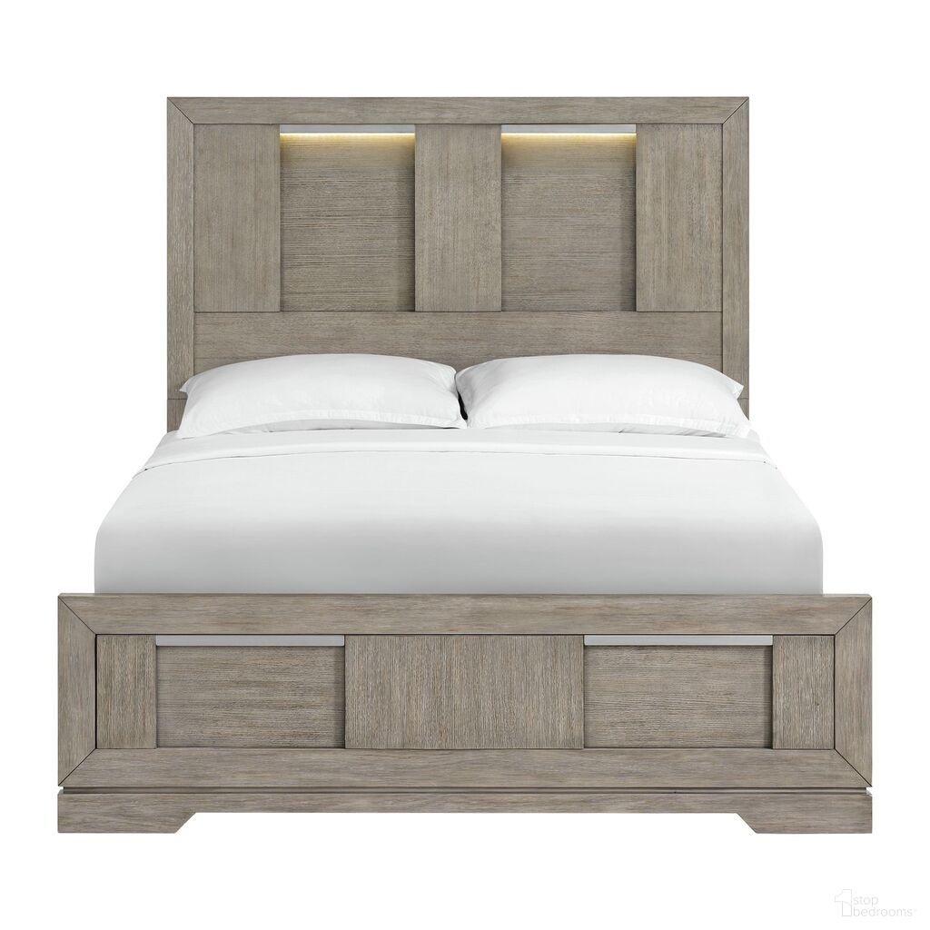 The appearance of Argo Queen Panel Bed with LED In Grey designed by Picket House in the modern / contemporary interior design. This grey piece of furniture was selected by 1StopBedrooms from Argo Collection to add a touch of cosiness and style into your home. Sku: B-9770-3-QHL;B-9770-3-QF;B-9770-3-QKR. Bed Type: Panel Bed. Bed Size: Queen. Material: Oak.