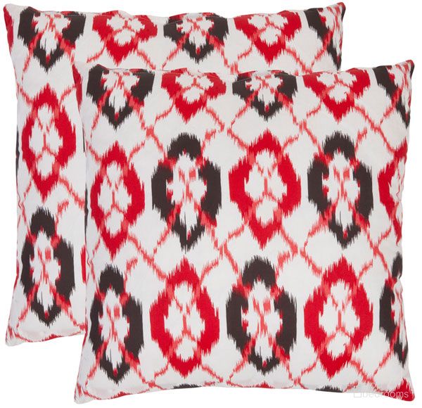 Argyle Pillow Set of 2 in Red