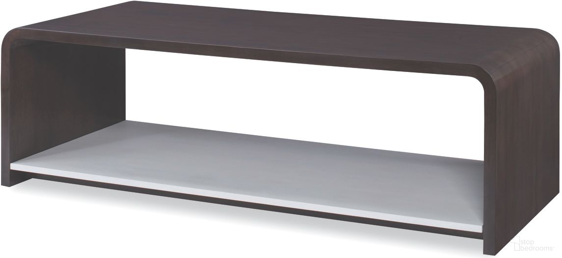 The appearance of Aria Cocktail Table In Brownstone designed by Century Furniture in the modern / contemporary interior design. This brownstone piece of furniture  was selected by 1StopBedrooms from Aria Collection to add a touch of cosiness and style into your home. Sku: C6C-603. Material: Walnut Veneer.