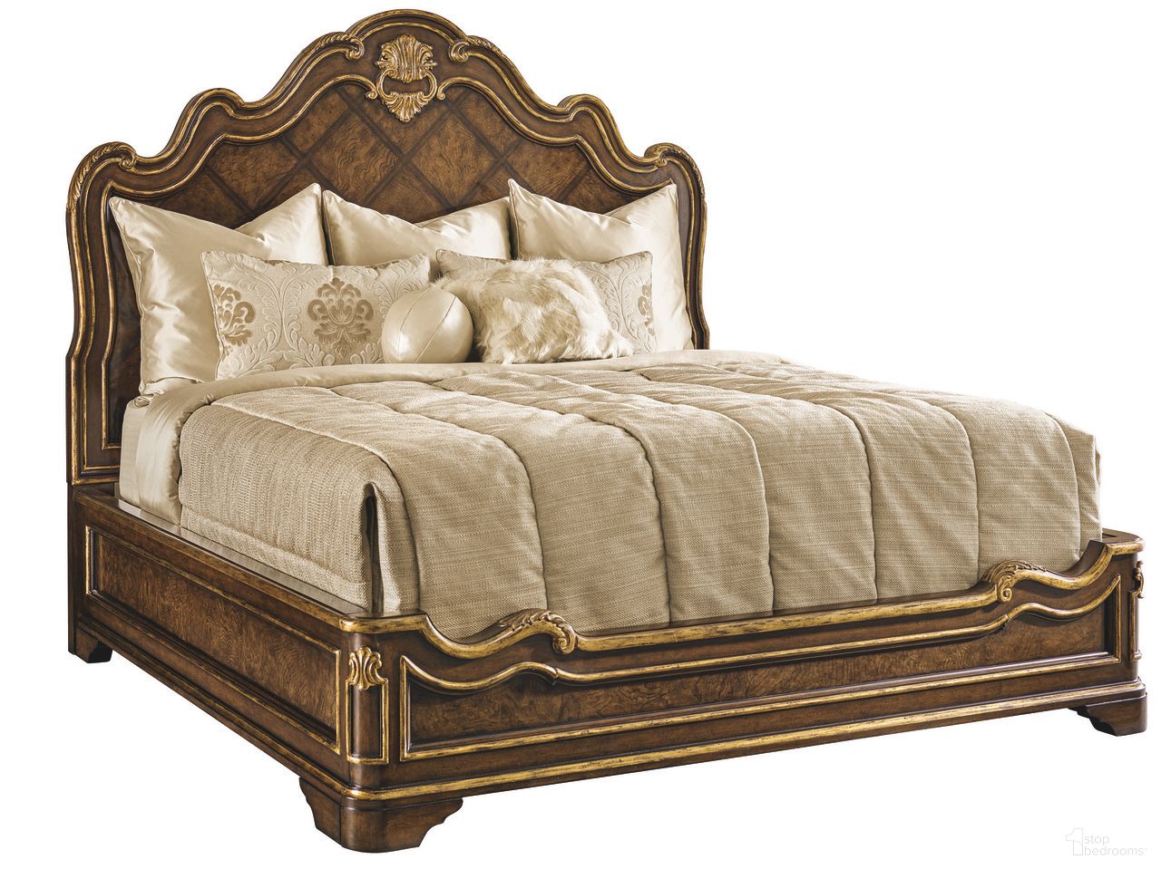 The appearance of Aria King Panel Bed In Aria Brown and Metal designed by Maitland-Smith in the modern / contemporary interior design. This aria brown/metal piece of furniture was selected by 1StopBedrooms from Maitland Smith Collection to add a touch of cosiness and style into your home. Sku: 88-0111. Bed Type: Panel Bed. Bed Size: King. Material: Mahogany.