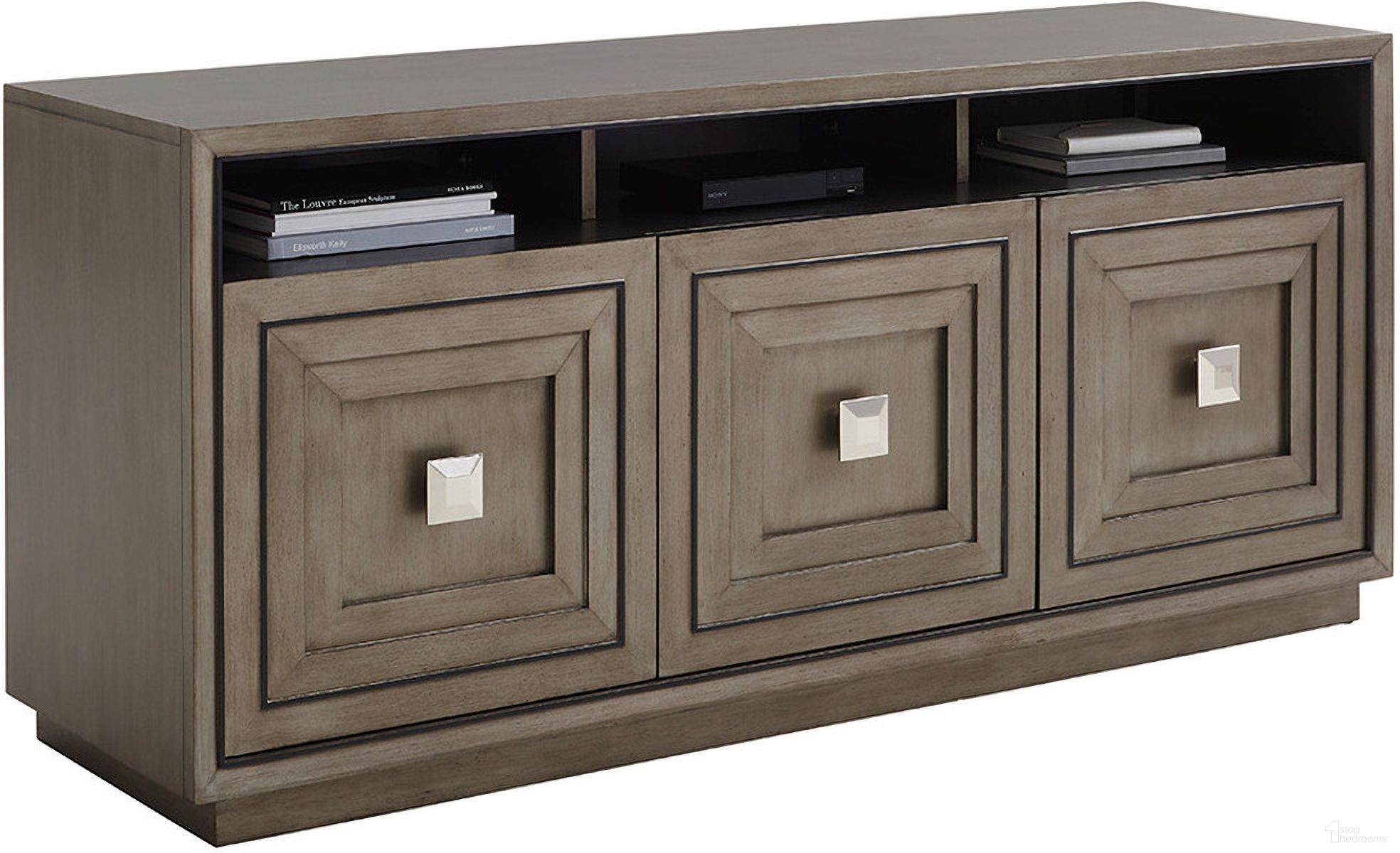 The appearance of Ariana Basel 3 Door Media Console In Platinum designed by Lexington in the modern / contemporary interior design. This platinum piece of furniture was selected by 1StopBedrooms from Ariana Collection to add a touch of cosiness and style into your home. Sku: 732-907. Material: Marble.