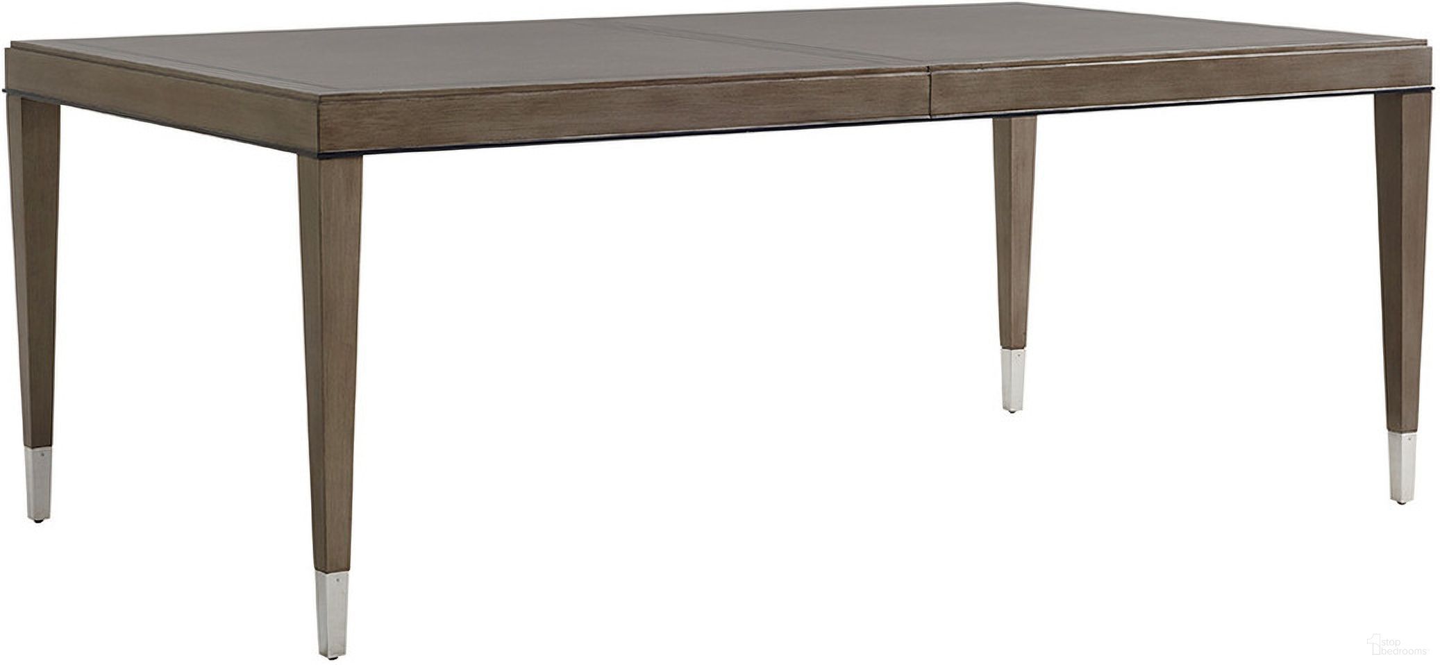 The appearance of Ariana Chateau Rectangular Dining Table In Platinum designed by Lexington in the modern / contemporary interior design. This platinum piece of furniture  was selected by 1StopBedrooms from Ariana Collection to add a touch of cosiness and style into your home. Sku: 732-877. Table Base Style: Legs. Material: Marble. Table Top Shape: Rectangular. Size: 44" x 80".