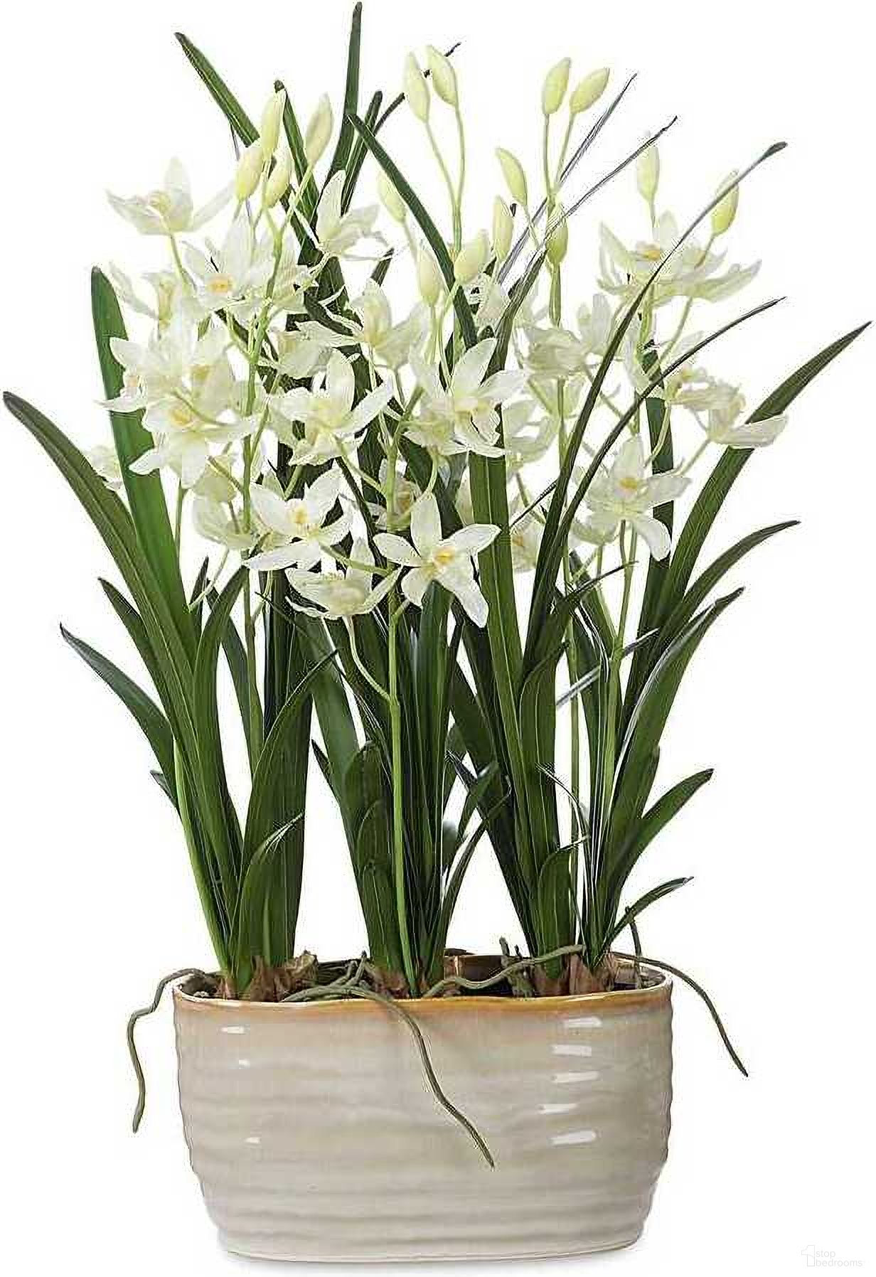 The appearance of Ariana Orchid Planter In White designed by Uttermost in the country / farmhouse interior design. This white piece of furniture  was selected by 1StopBedrooms from Ariana Orchid Collection to add a touch of cosiness and style into your home. Sku: 60227. Material: Polyester.