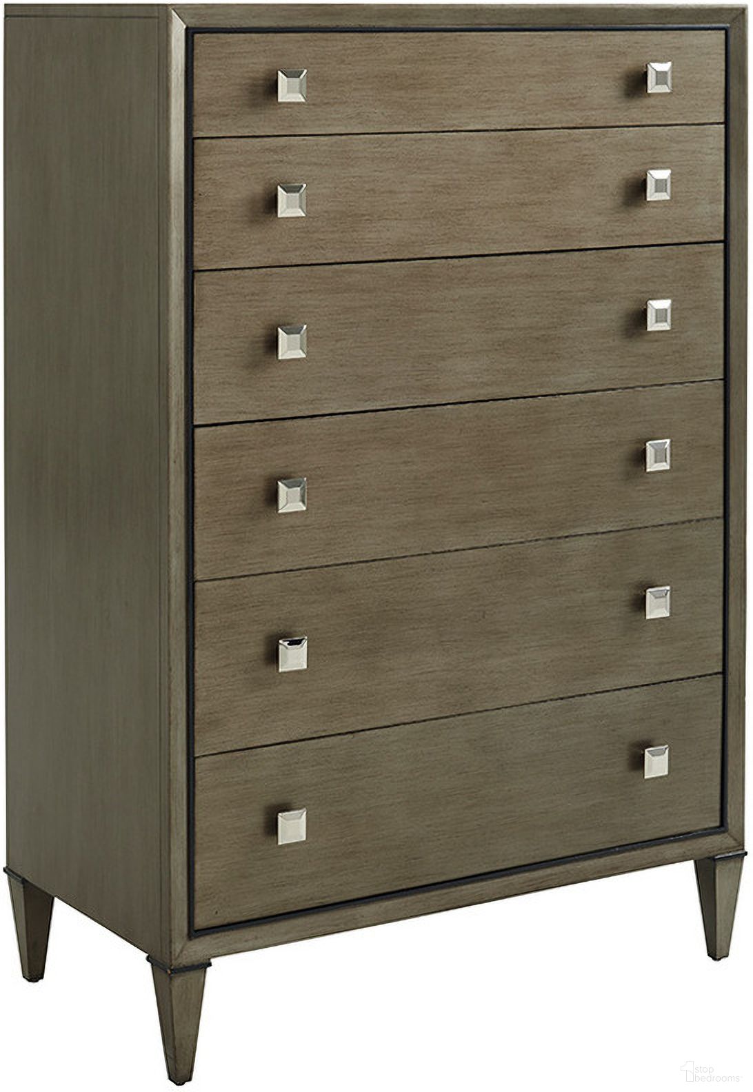 The appearance of Ariana Remy 6 Drawer Chest In Platinum designed by Lexington in the modern / contemporary interior design. This platinum piece of furniture was selected by 1StopBedrooms from Ariana Collection to add a touch of cosiness and style into your home. Sku: 732-307. Material: Marble.