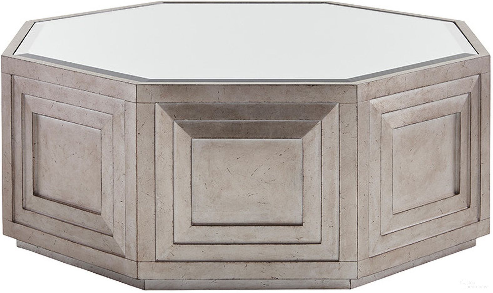 The appearance of Ariana Rochelle Octagonal Cocktail Table In Silver Leaf designed by Lexington in the modern / contemporary interior design. This silver leaf piece of furniture was selected by 1StopBedrooms from Ariana Collection to add a touch of cosiness and style into your home. Sku: 733-947. Material: Marble.
