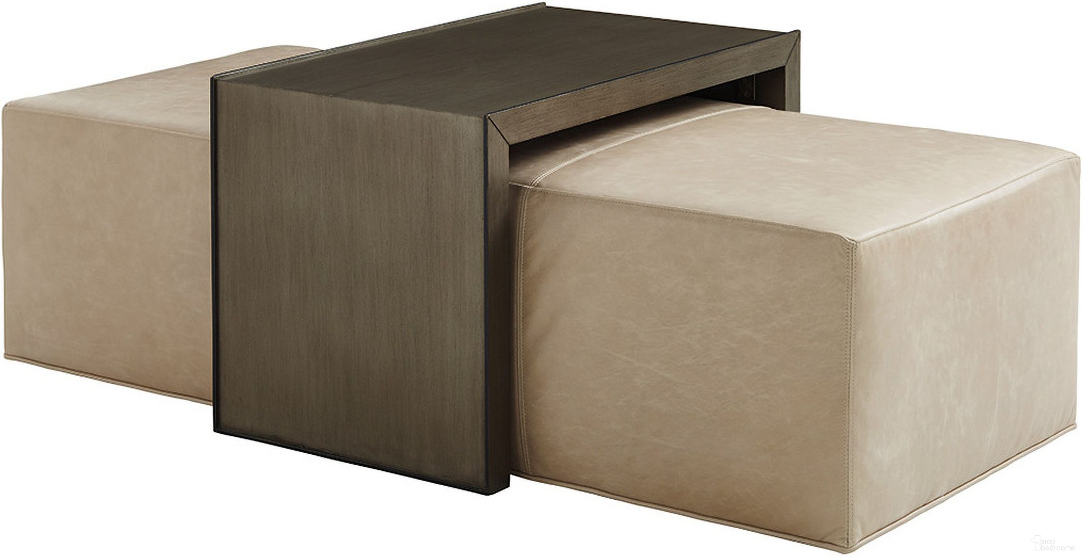 The appearance of Ariana Savona Leather Cocktail Ottoman With Slide designed by Lexington in the modern / contemporary interior design. This beige/tan piece of furniture was selected by 1StopBedrooms from Ariana Collection to add a touch of cosiness and style into your home. Sku: LL1264-25T-40. Material: Leather.