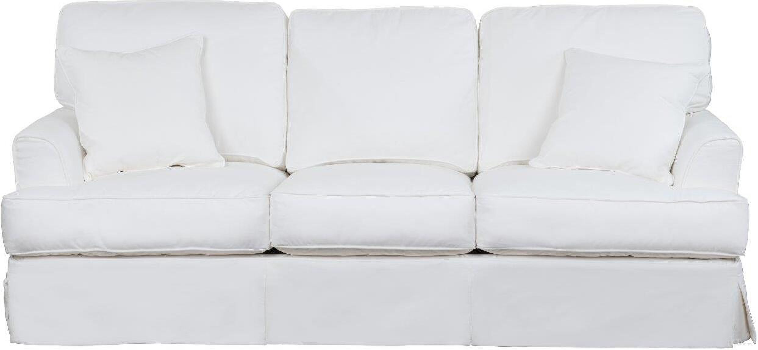 The appearance of Ariana White Slipcovered Sleeper Sofa designed by Sunset Trading in the modern / contemporary interior design. This white piece of furniture was selected by 1StopBedrooms from Ariana Collection to add a touch of cosiness and style into your home. Sku: SU-78341-81. Material: Wood.