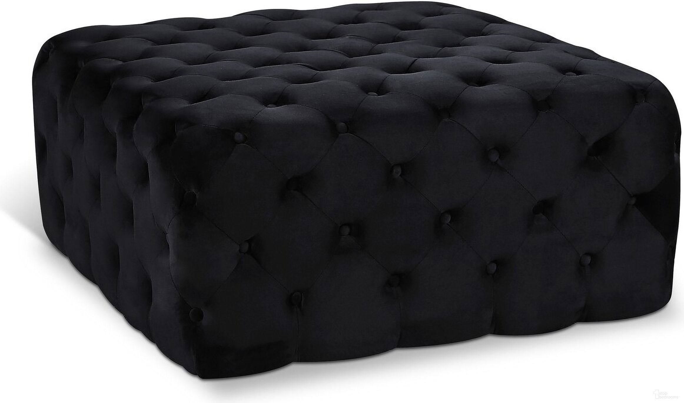 The appearance of Ariel Velvet Ottoman/Bench In Black designed by Meridian in the modern / contemporary interior design. This black piece of furniture was selected by 1StopBedrooms from Ariel Collection to add a touch of cosiness and style into your home. Sku: 123Black. Material: Velvet.