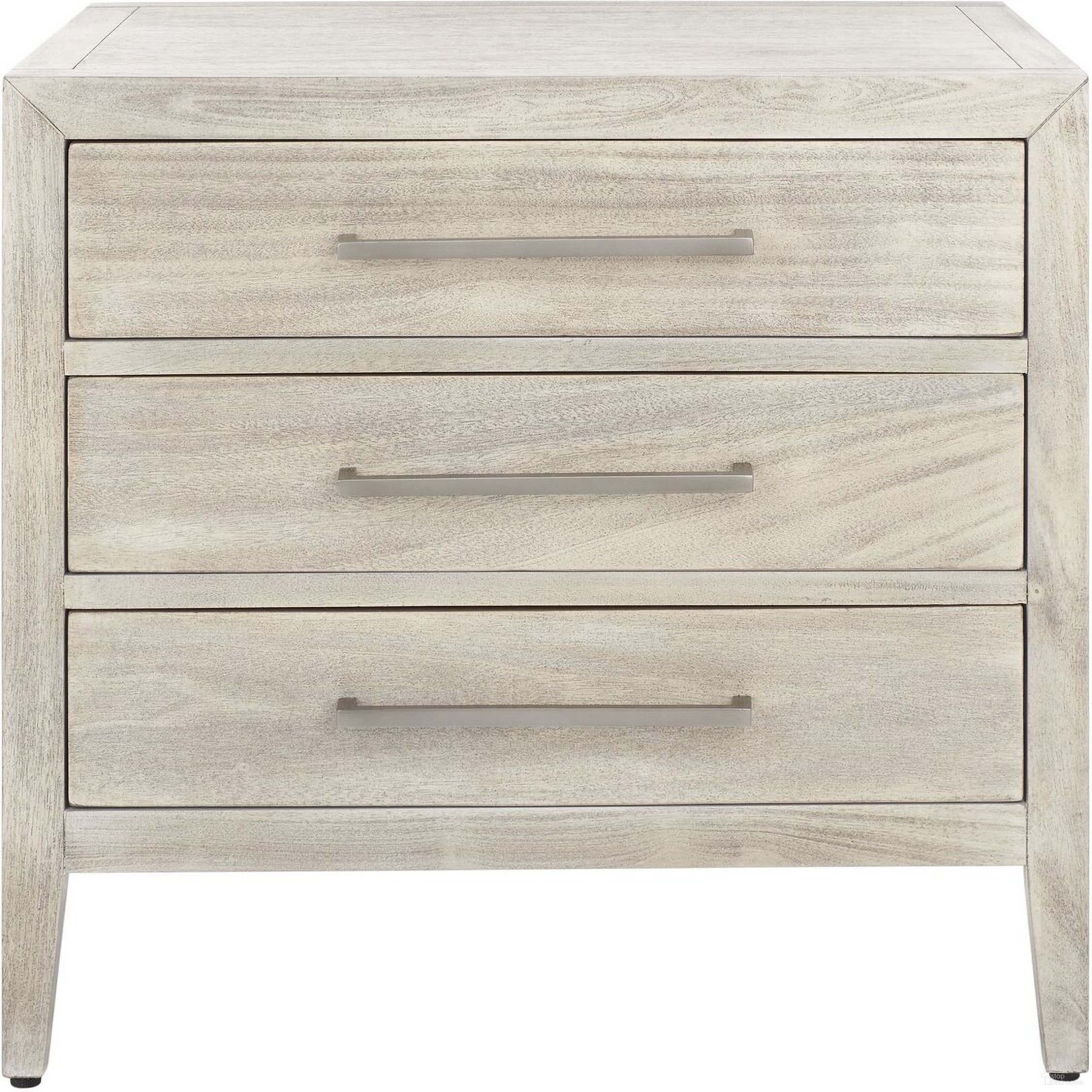 The appearance of Ariella 3 Drawer Wood Nightstand In Light Grey designed by Safavieh Couture in the country / farmhouse interior design. This light grey piece of furniture was selected by 1StopBedrooms from Ariella Collection to add a touch of cosiness and style into your home. Sku: SFV7703C. Material: Wood.