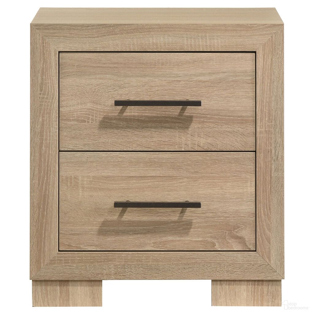 The appearance of Arielle 2-Drawer Bedroom Nightstand with Casters In Light Oak designed by Coaster in the transitional interior design. This light oak piece of furniture was selected by 1StopBedrooms from Arielle Collection to add a touch of cosiness and style into your home. Sku: 223112. Material: MDF.
