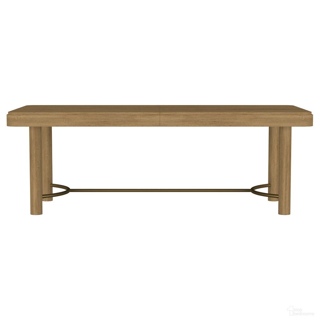 The appearance of Arini 104 Inch Extension Leaf Dining Table In Sand Wash designed by Coaster in the coastal interior design. This sand wash piece of furniture was selected by 1StopBedrooms from Arini Collection to add a touch of cosiness and style into your home. Sku: 108931. Table Base Style: Trestle. Material: MDF. Table Top Shape: Rectangular. Size: 42" x 86".