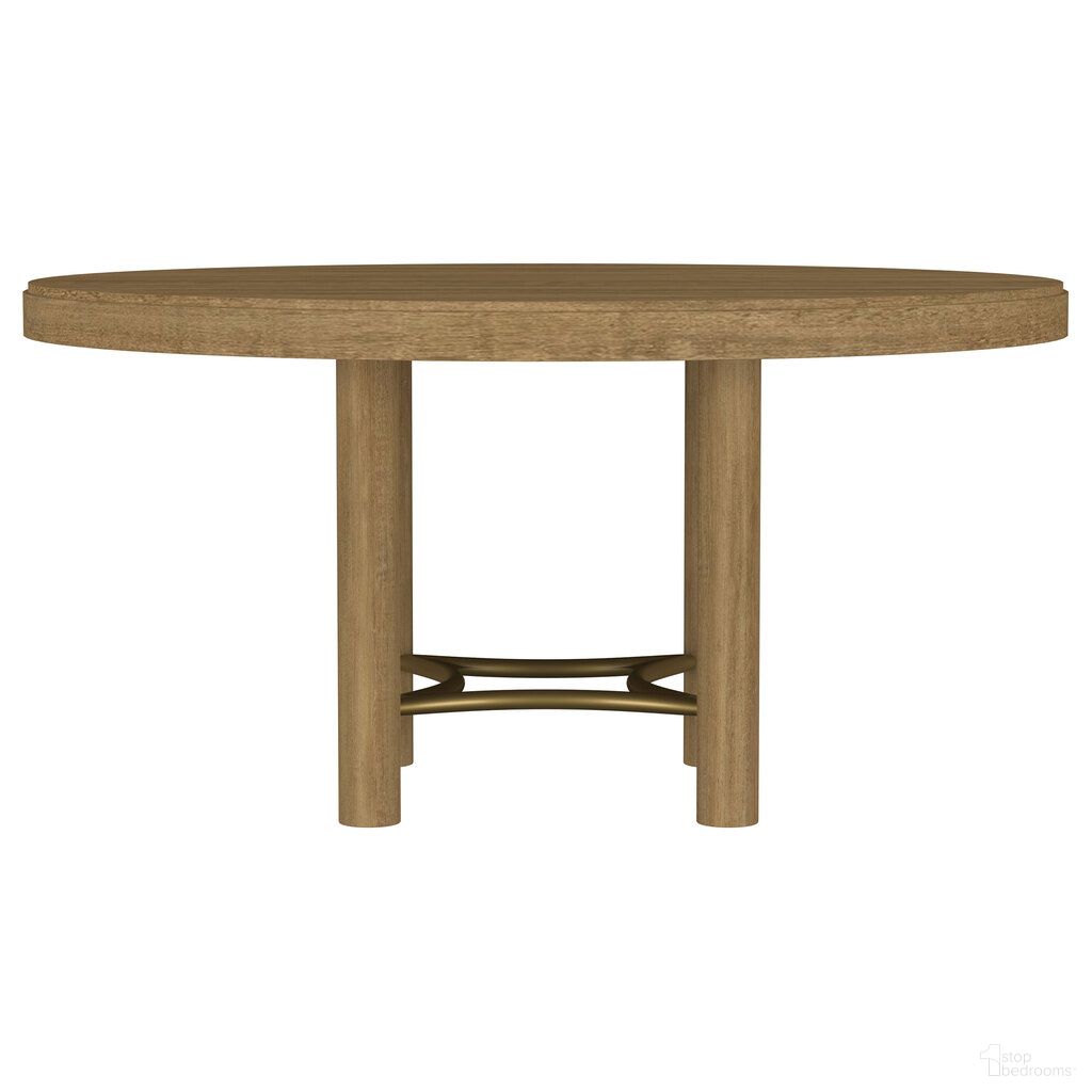 Arini 60-Inch Round Wood Dining Room Table In Sand Wash