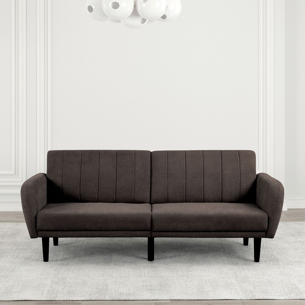 The appearance of Aristide Futon Sofa In Brown designed by Furniture of America in the modern / contemporary interior design. This brown piece of furniture was selected by 1StopBedrooms from Aristide Collection to add a touch of cosiness and style into your home. Sku: FM2900BR. Material: Fabric.