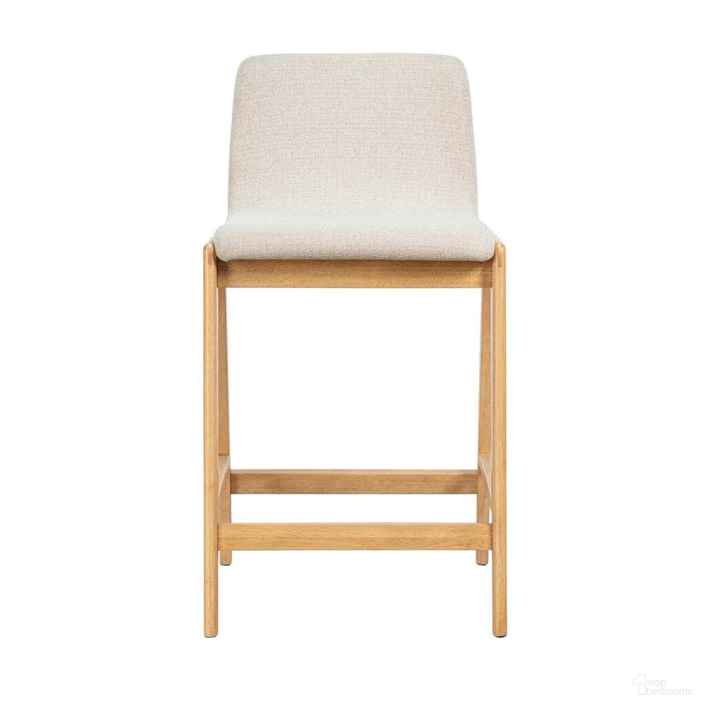The appearance of Arizona Counter Stool In Oatmeal designed by LH Imports in the transitional interior design. This oatmeal piece of furniture  was selected by 1StopBedrooms from Arizona Collection to add a touch of cosiness and style into your home. Sku: ARZ026-OM. Material: Solid Rubberwood.