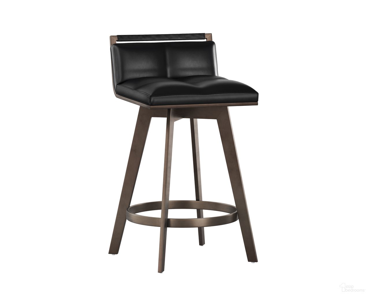Arizona Swivel Counter Stool In Bravo Black