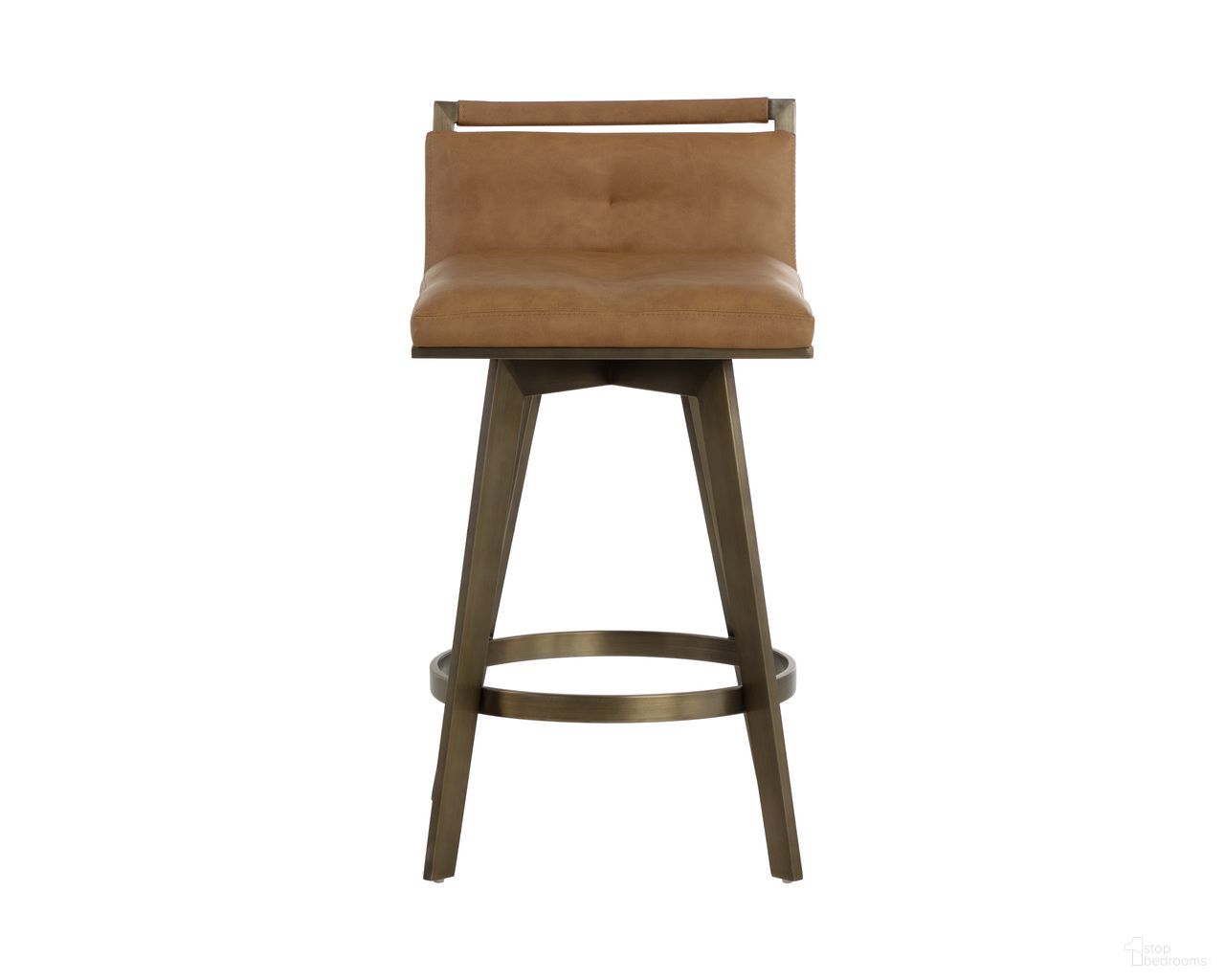 Arizona Swivel Counter Stool In Milliken Cognac