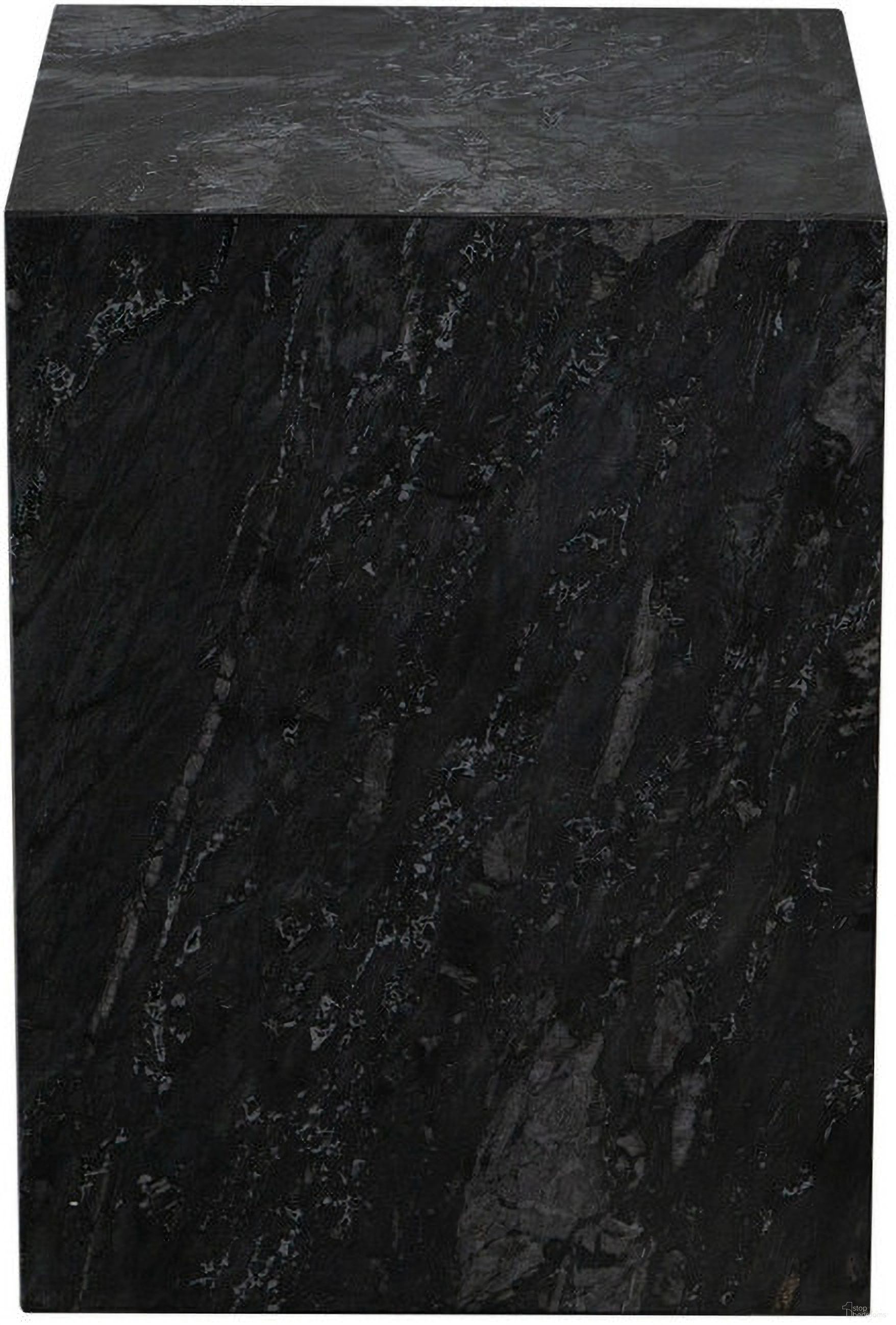 The appearance of Ark Square Pedestal End Table In Genuine Black Marble designed by Diamond Sofa in the modern / contemporary interior design. This black piece of furniture  was selected by 1StopBedrooms from Ark Collection to add a touch of cosiness and style into your home. Sku: ARKETBL. Material: Marble.