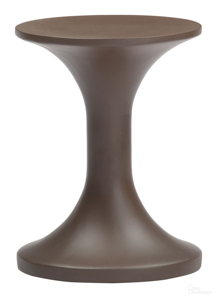 The appearance of Arka Side Table In Brown designed by Zuo Modern in the modern / contemporary interior design. This brown piece of furniture  was selected by 1StopBedrooms from Arka Collection to add a touch of cosiness and style into your home. Sku: 704208. Material: Cement.