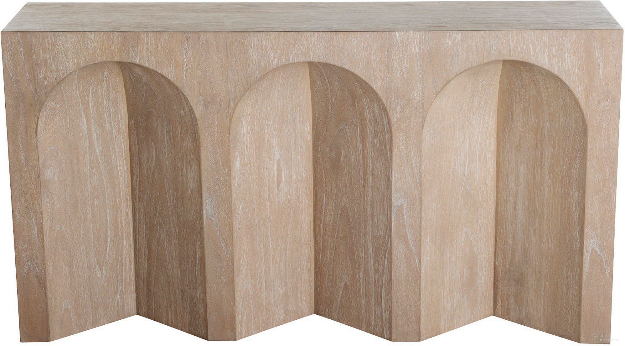 The appearance of Arlee Console Table In Light Natural designed by Gabby in the transitional interior design. This light natural piece of furniture was selected by 1StopBedrooms from Arlee Collection to add a touch of cosiness and style into your home. Sku: SCH-170200. Material: Mindi Veneer.