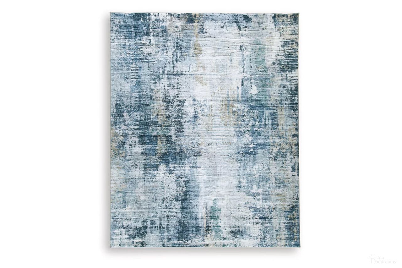 The appearance of Arlenmont 7'6" x 9'6" Area Rug In Blue/White/Brown designed by Signature Design by Ashley in the modern / contemporary interior design. This blue/white/brown piece of furniture was selected by 1StopBedrooms from Arlenmont Collection to add a touch of cosiness and style into your home. Sku: R407481. Material: Polyester.