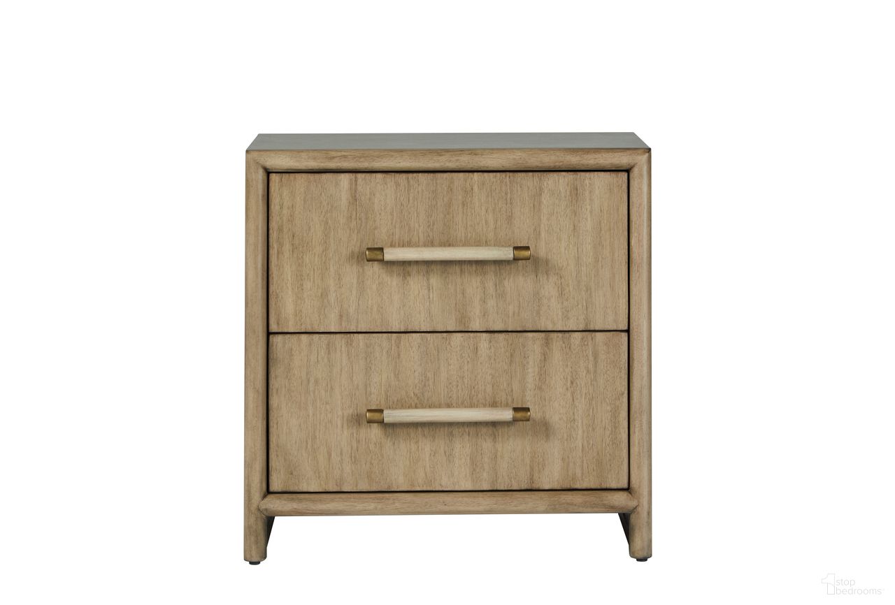 The appearance of Arlington 2-Drawer Nightstand In Nutmeg designed by American Woodcrafters in the transitional interior design. This nutmeg piece of furniture was selected by 1StopBedrooms from Arlington Collection to add a touch of cosiness and style into your home. Sku: 4300-420. Material: Hardwood.