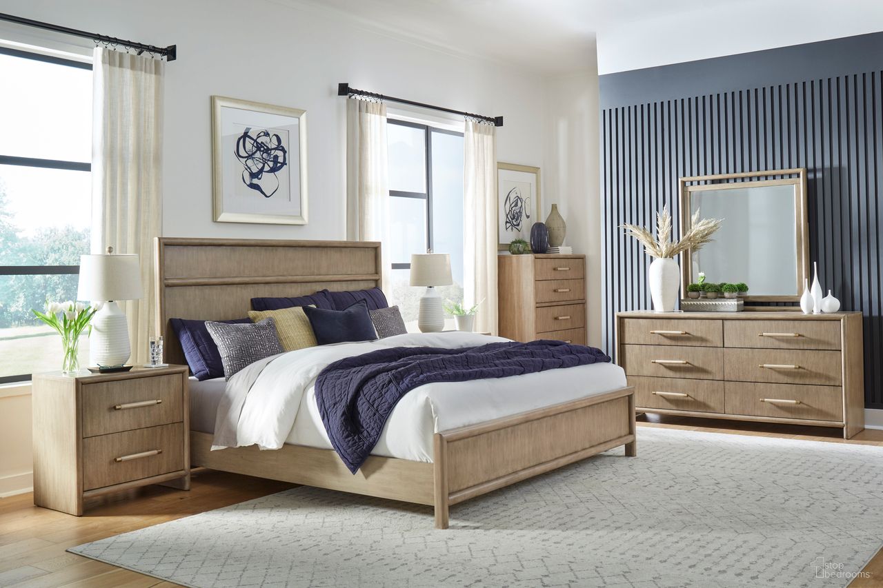 The appearance of Arlington Panel Bedroom Set In Nutmeg designed by American Woodcrafters in the transitional interior design. This nutmeg piece of furniture was selected by 1StopBedrooms from Arlington Collection to add a touch of cosiness and style into your home. Sku: 4300-950;4300-952;4300-880;4300-420. Bed Size: King. Material: Hardwood.