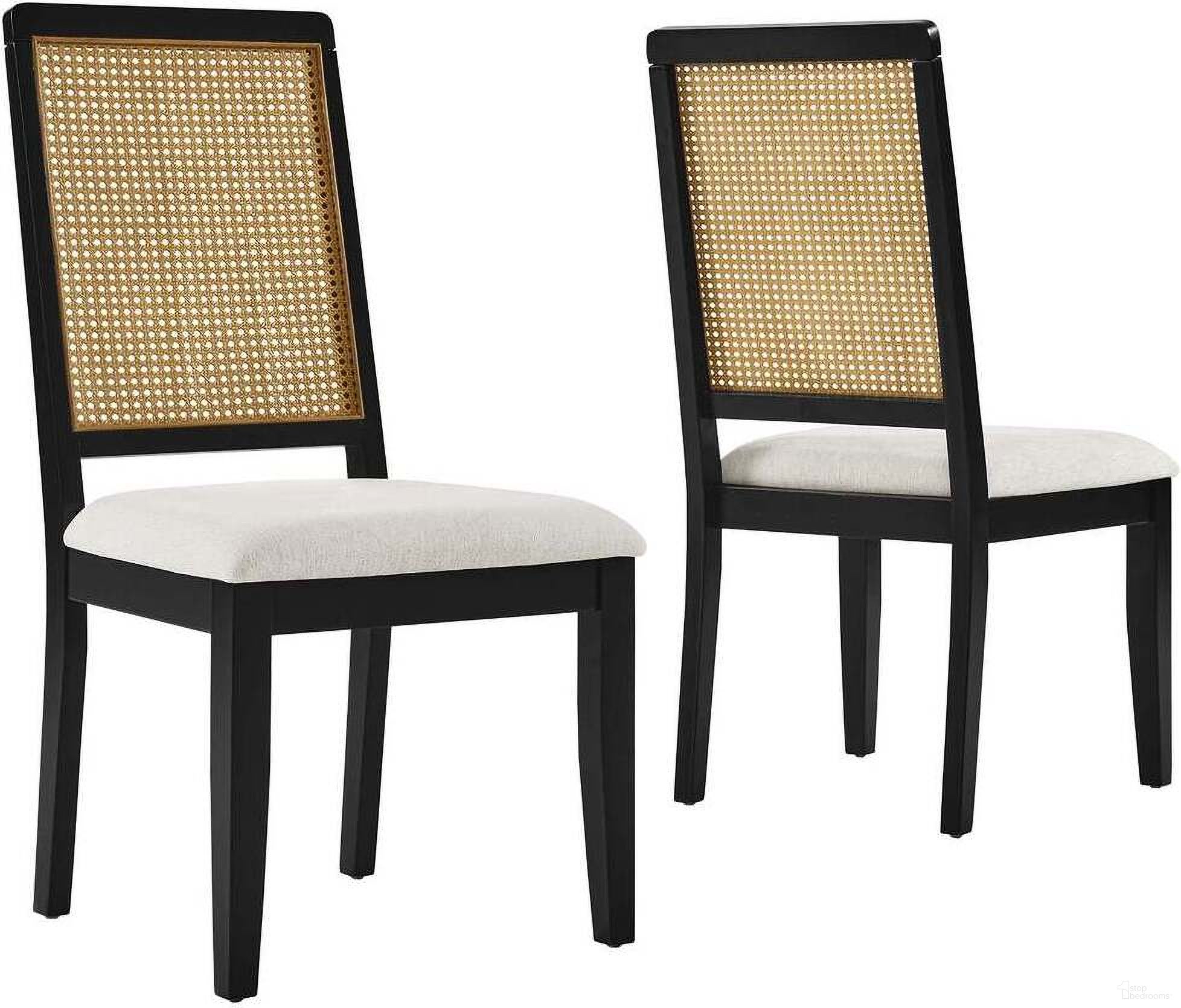The appearance of Arlo Faux Rattan and Wood Dining Side Chair Set of 2 In Black and Natural designed by Modway in the modern / contemporary interior design. This black and white piece of furniture was selected by 1StopBedrooms from Arlo Collection to add a touch of cosiness and style into your home. Sku: EEI-6803-BLK-NAT-HEI. Material: Rubberwood. Chair Type: Side Chair.