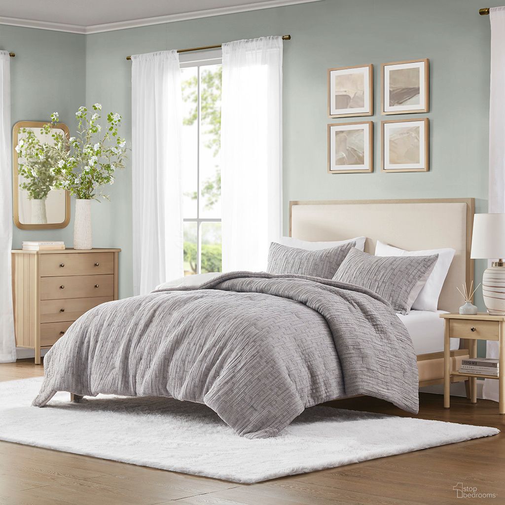 The appearance of Arlo Oversized 3 Piece Comforter Set In Charcoal designed by Olliix in the modern / contemporary interior design. This charcoal piece of furniture was selected by 1StopBedrooms from Arlo Collection to add a touch of cosiness and style into your home. Sku: CH10-011. Bed Size: Queen. Material: Cotton.