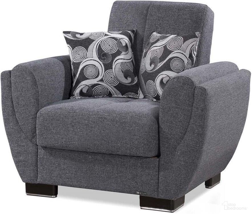The appearance of Armada Air Upholstered Convertible Armchair with Storage In Gray AIR-AC-113 designed by Casamode in the modern / contemporary interior design. This gray piece of furniture was selected by 1StopBedrooms from Armada Air Collection to add a touch of cosiness and style into your home. Sku: AIR-AC-113. Material: Chenille.