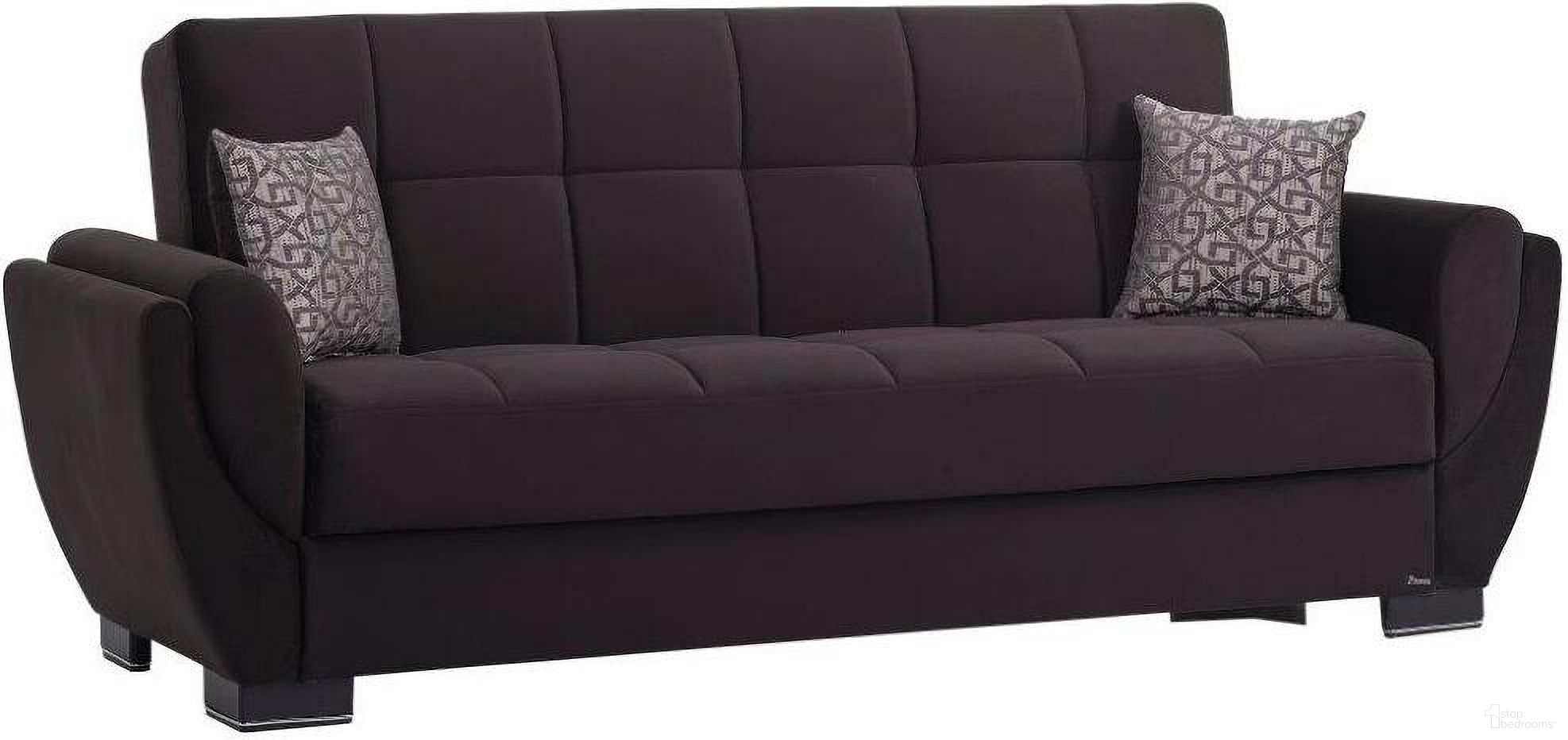 The appearance of Armada Air Upholstered Convertible Sofabed with Storage In Black AIR-SB-103 designed by Casamode in the modern / contemporary interior design. This black piece of furniture was selected by 1StopBedrooms from Armada Air Collection to add a touch of cosiness and style into your home. Sku: AIR-SB-103. Material: Microfiber.