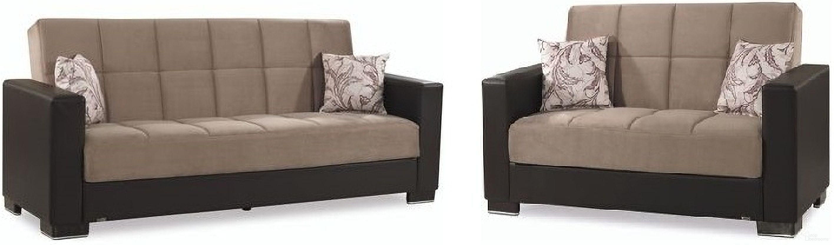 The appearance of Armada Living Room Set In Sand Brown designed by Casamode in the modern / contemporary interior design. This brown/sand piece of furniture was selected by 1StopBedrooms from Armada Collection to add a touch of cosiness and style into your home. Sku: ARM-SB-9;ARM-LS-9. Material: Microfiber.
