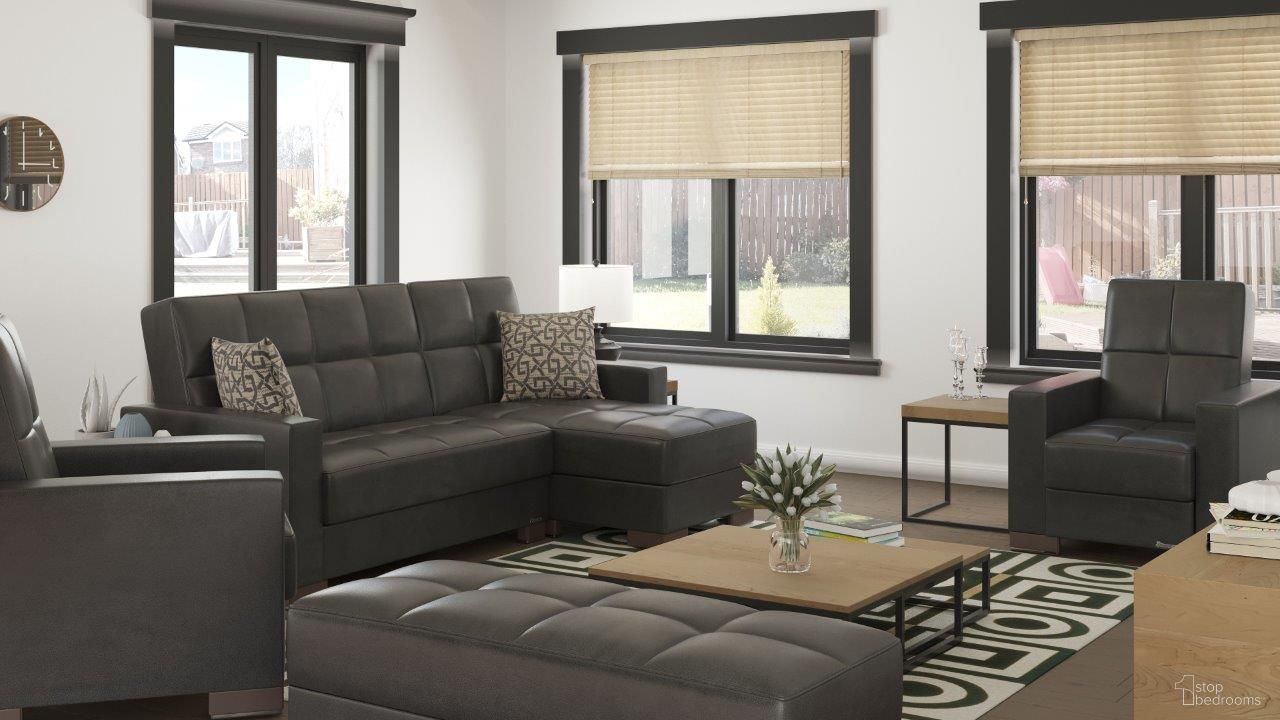 The appearance of Armada Upholstered Convertible Chaise Lounge with Storage In Black ARM-CL-15-PU designed by Casamode in the modern / contemporary interior design. This black piece of furniture was selected by 1StopBedrooms from Armada Collection to add a touch of cosiness and style into your home. Sku: ARM-CL-15-PU. Material: PU. Layout: Sofa & Chaise.