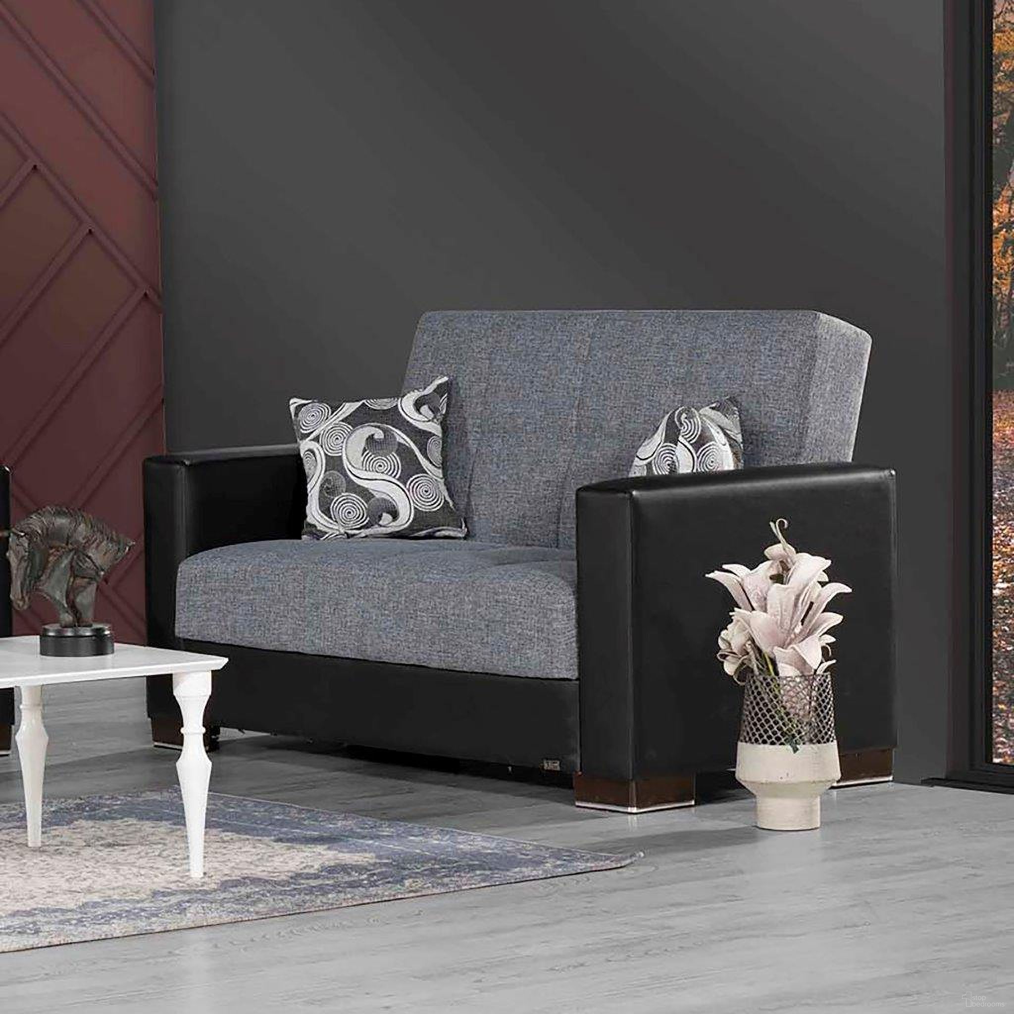 The appearance of Armada Upholstered Convertible Loveseat with Storage In Gray and Black designed by Casamode in the modern / contemporary interior design. This gray and black piece of furniture was selected by 1StopBedrooms from Armada Collection to add a touch of cosiness and style into your home. Sku: ARM-LS-5. Material: Chenille.