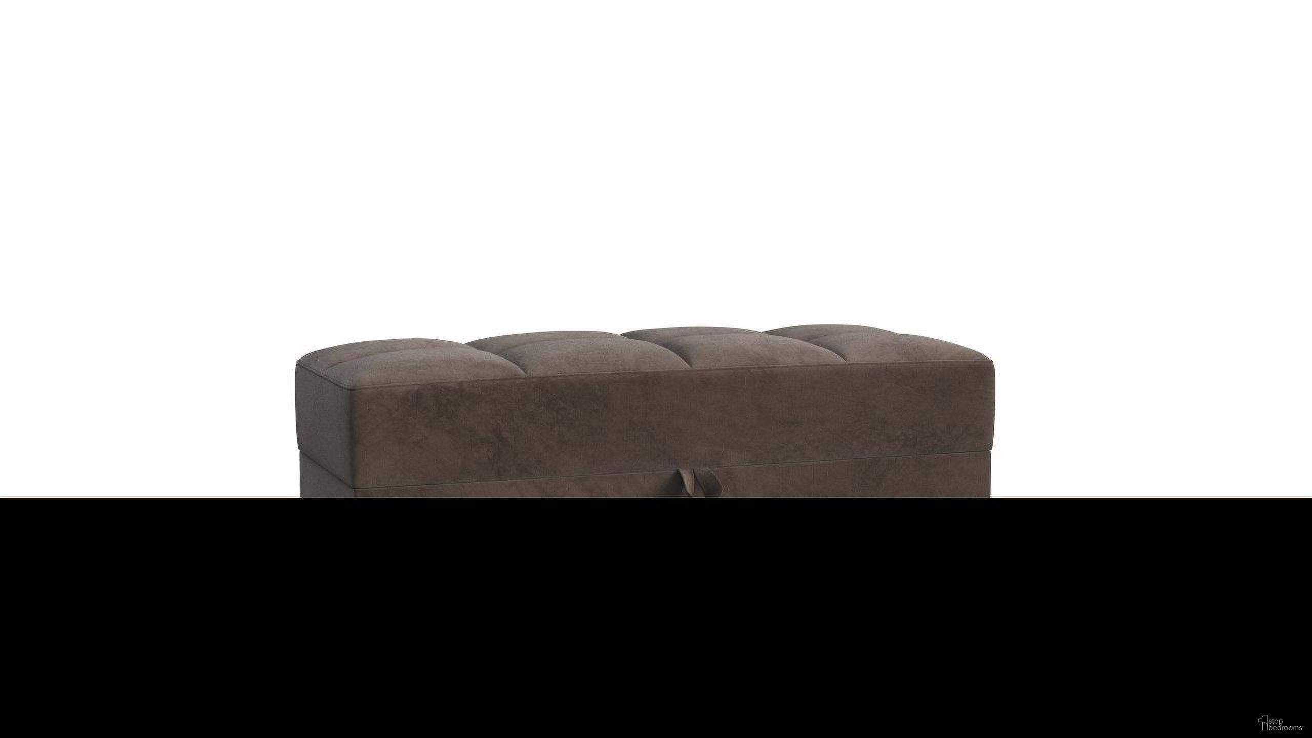 The appearance of Armada Upholstered Ottoman with Storage In Brown/Black designed by Casamode in the modern / contemporary interior design. This brown/black piece of furniture was selected by 1StopBedrooms from Armada Collection to add a touch of cosiness and style into your home. Sku: ARM-O-8. Material: Chenille.