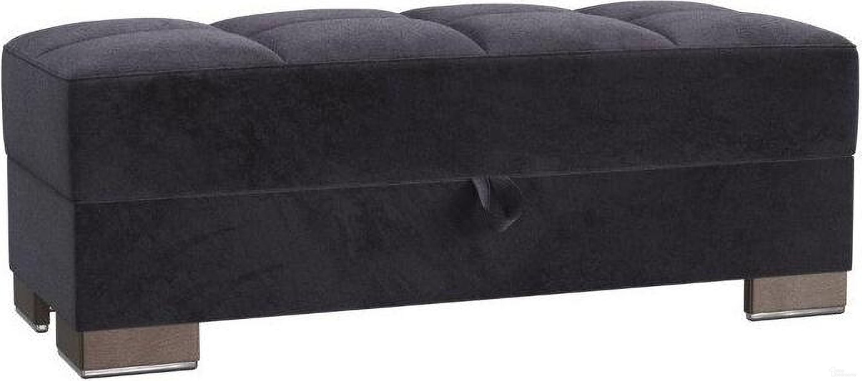 The appearance of Armada X Upholstered Convertible Wood Trimmed Ottoman with Storage In Black designed by Casamode in the modern / contemporary interior design. This black piece of furniture was selected by 1StopBedrooms from Armada X Collection to add a touch of cosiness and style into your home. Sku: ARM-W-O-303. Material: Microfiber.