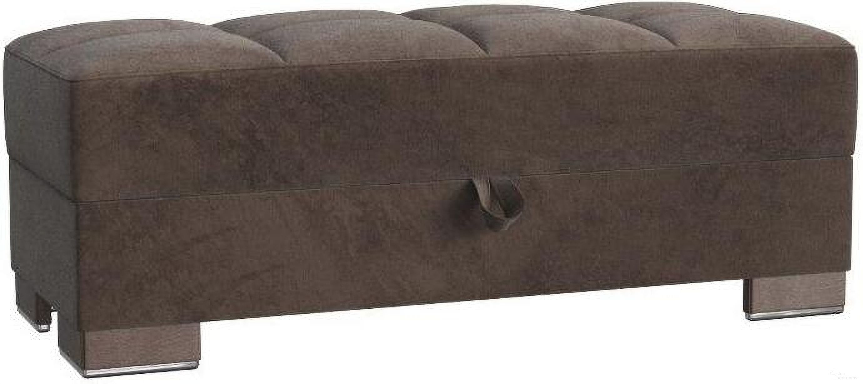 The appearance of Armada X Upholstered Convertible Wood Trimmed Ottoman with Storage In Dark Brown designed by Casamode in the modern / contemporary interior design. This dark brown piece of furniture was selected by 1StopBedrooms from Armada X Collection to add a touch of cosiness and style into your home. Sku: ARM-W-O-308. Material: Microfiber.