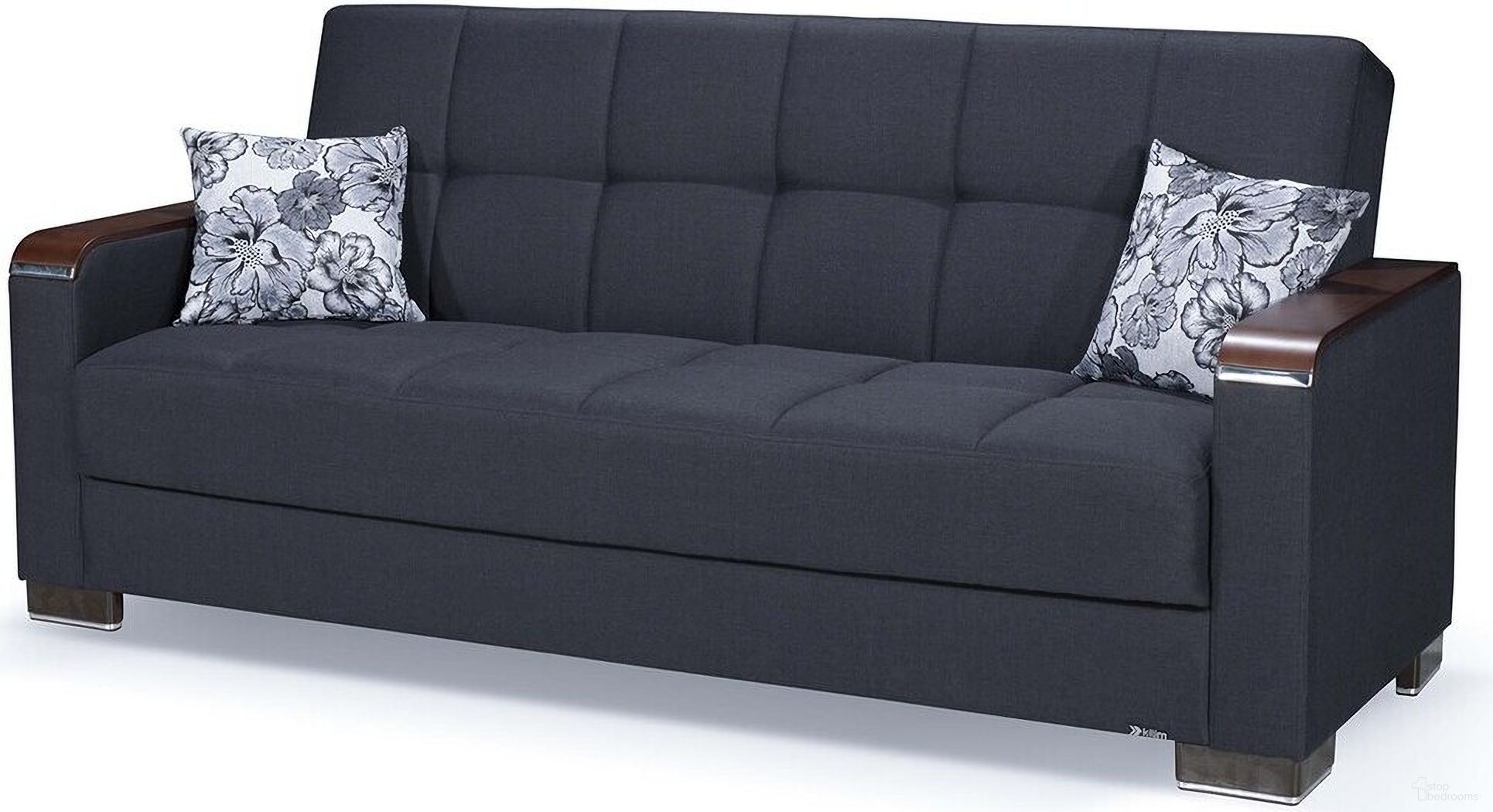 The appearance of Armada X Upholstered Convertible Sofabed with Storage In Dark Blue designed by Casamode in the modern / contemporary interior design. This dark blue piece of furniture was selected by 1StopBedrooms from Armada X Collection to add a touch of cosiness and style into your home. Sku: ARM-W-SB-311. Material: Chenille.