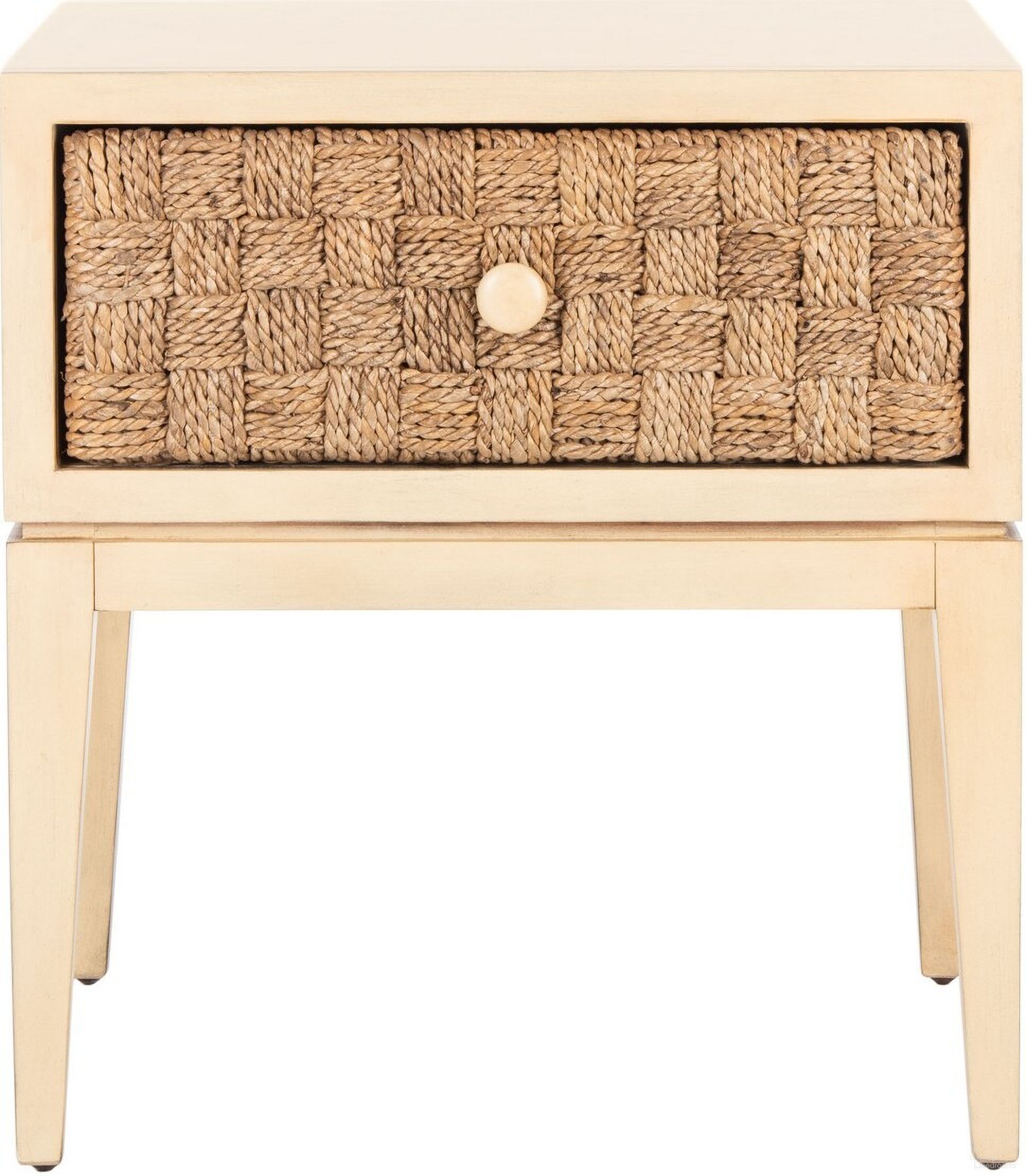 The appearance of Armand Woven Wood Nightstand In Natural designed by Safavieh Couture in the modern / contemporary interior design. This natural piece of furniture was selected by 1StopBedrooms from Armand Collection to add a touch of cosiness and style into your home. Sku: SFV1304A. Material: Wood.