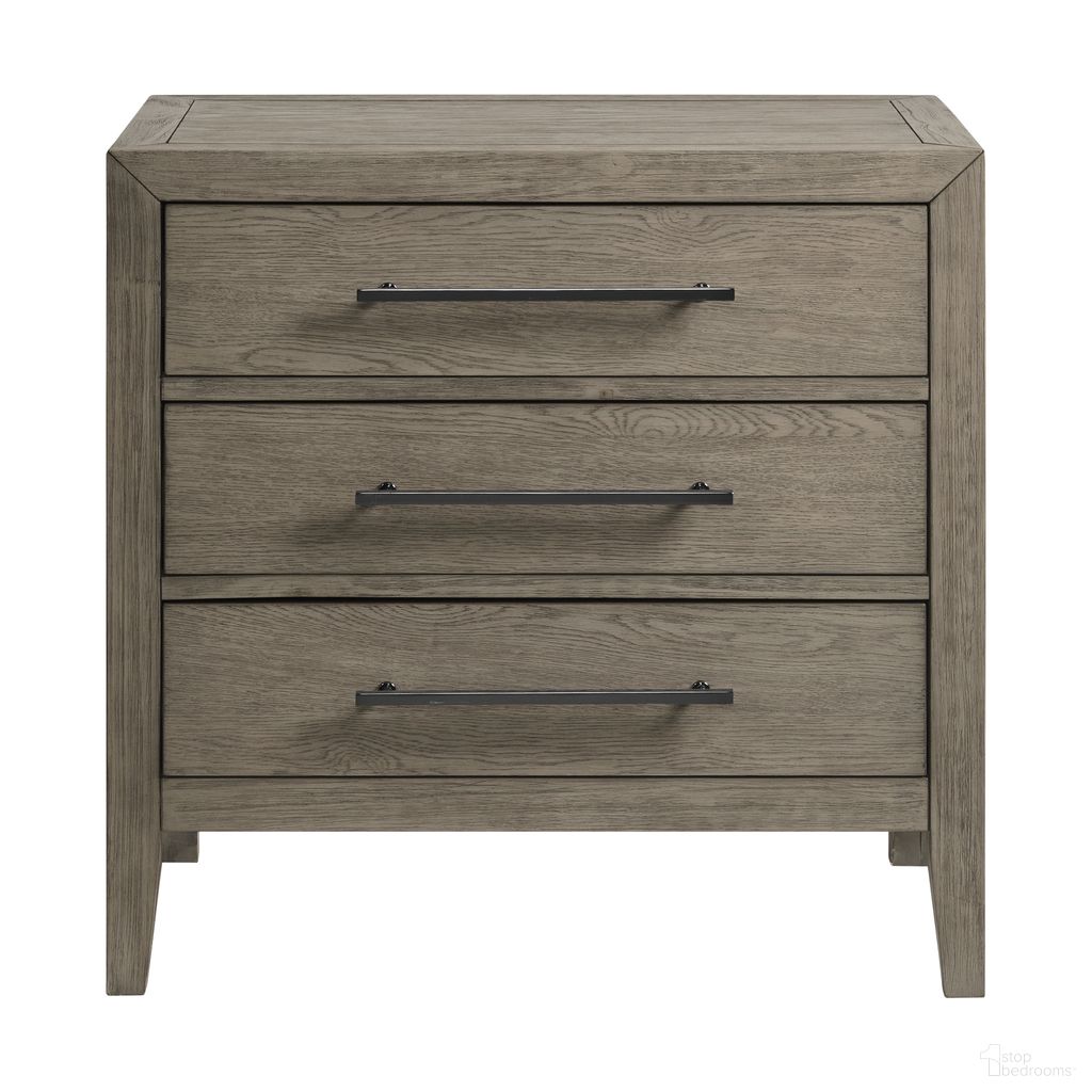 The appearance of Armes 3-Drawer Nightstand In Grey designed by Picket House in the modern / contemporary interior design. This grey piece of furniture  was selected by 1StopBedrooms from Armes Collection to add a touch of cosiness and style into your home. Sku: B-3690-3-NS. Material: Oak.