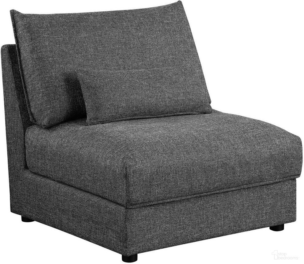 Sasha Upholstered Armless Chair Barely Black