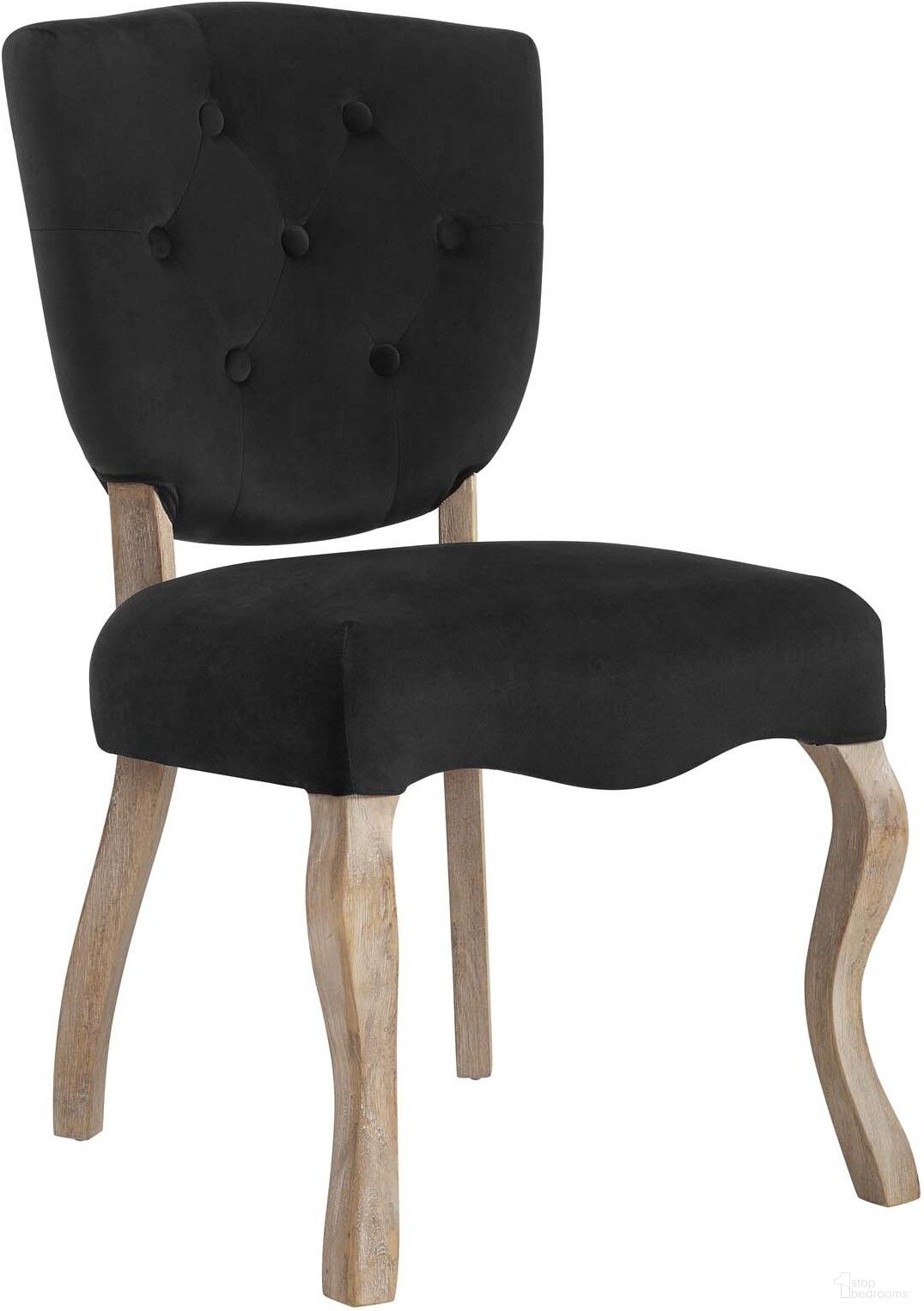 The appearance of Array Black Vintage French Performance Velvet Dining Side Chair designed by Modway in the modern / contemporary interior design. This black piece of furniture was selected by 1StopBedrooms from Array Collection to add a touch of cosiness and style into your home. Sku: EEI-2880-BLK. Material: Polyester. Chair Type: Side Chair.