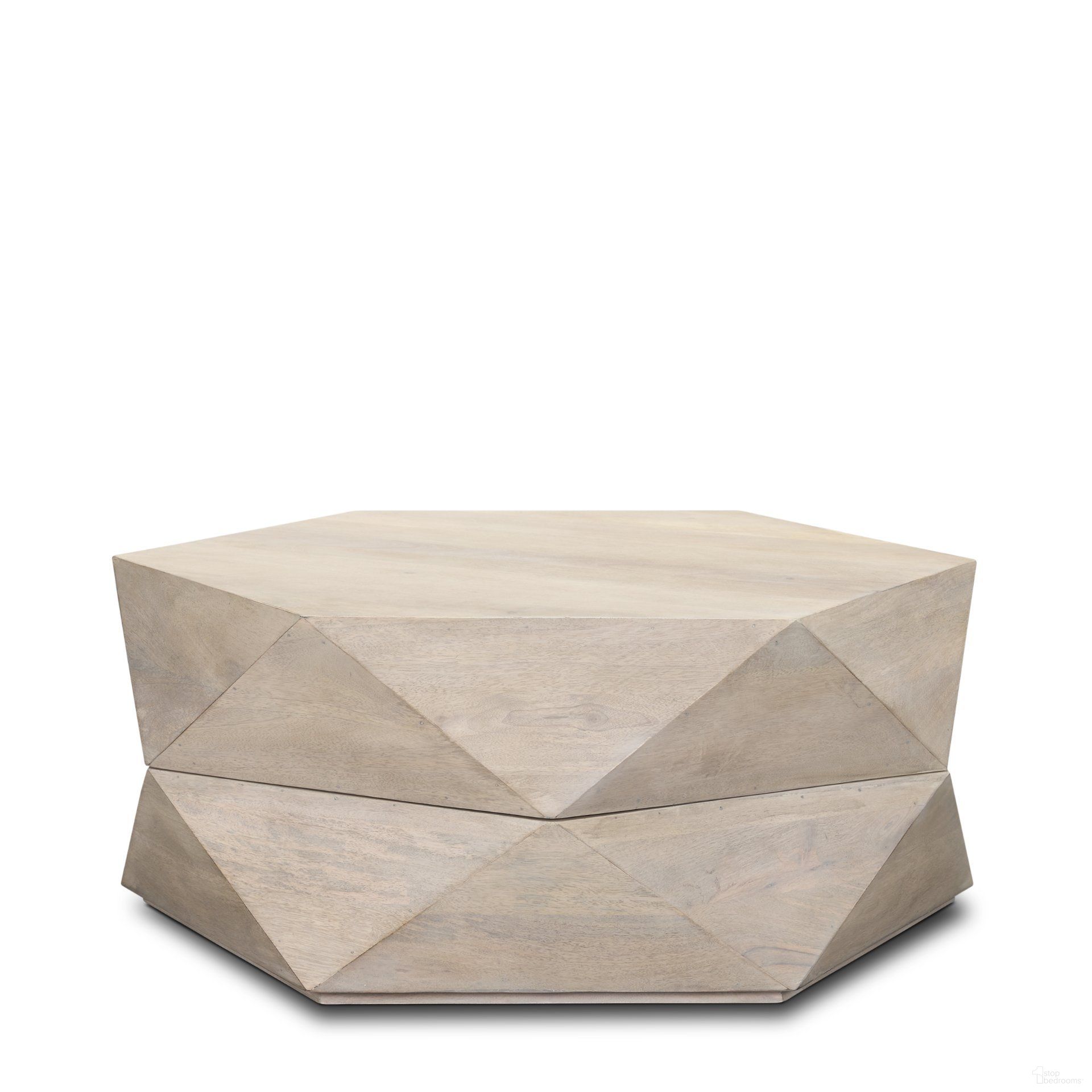 The appearance of Arreto 36 Inch Hexagonal Hinged Solid Wood Top and Base Coffee Table In Medium Brown designed by Mercana in the modern / contemporary interior design. This medium brown piece of furniture was selected by 1StopBedrooms from Arreto Collection to add a touch of cosiness and style into your home. Sku: 70568. Material: Solid Wood.
