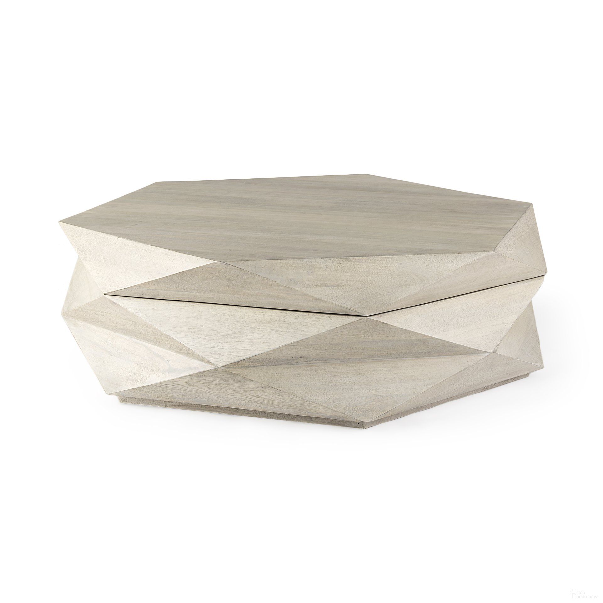 The appearance of Arreto Solid Wood Hexagonal Storage Coffee Table In Natural designed by Mercana in the modern / contemporary interior design. This natural piece of furniture was selected by 1StopBedrooms from Arreto Collection to add a touch of cosiness and style into your home. Sku: 69542. Material: Solid Wood.