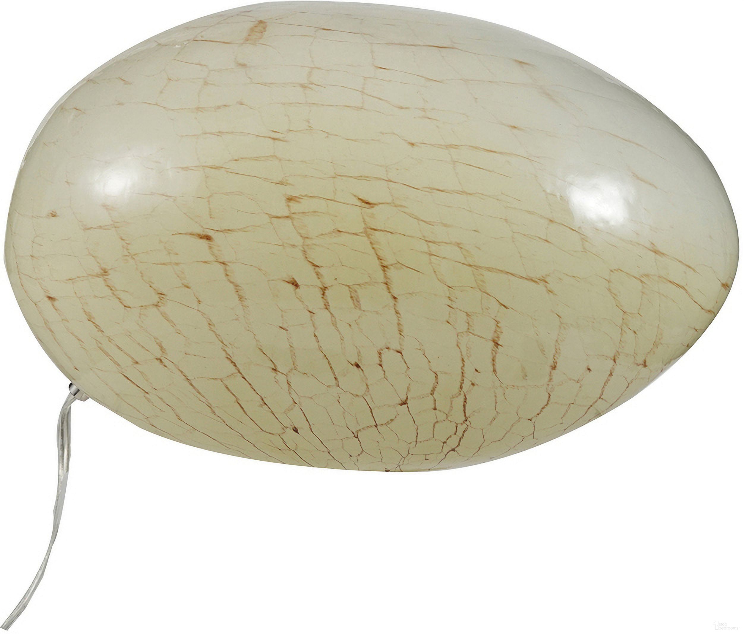 Art Glass and Metal Table Lamp In Amber