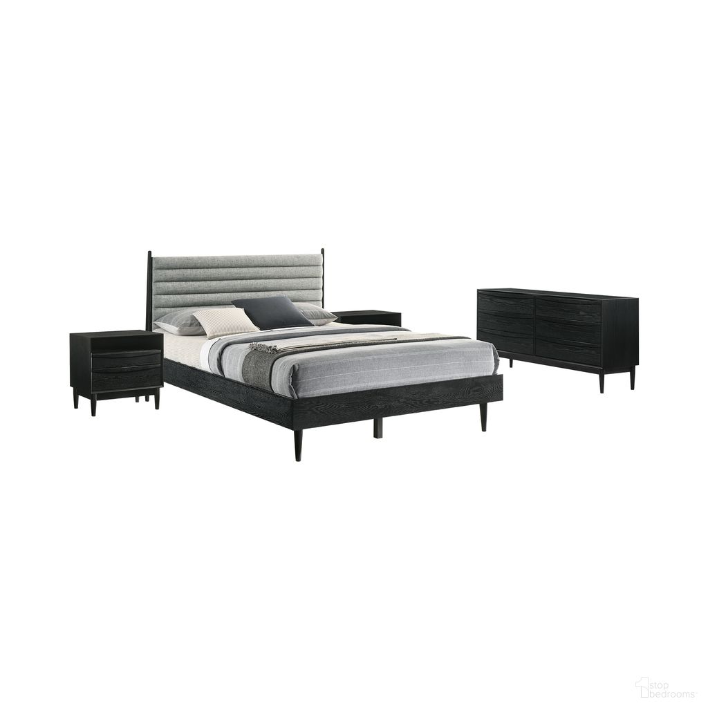 The appearance of Artemio 4 Piece Wood Queen Bedroom Set In Black designed by Armen Living in the transitional interior design. This black piece of furniture was selected by 1StopBedrooms from Artemio Collection to add a touch of cosiness and style into your home. Sku: LCARBDQNBLKBX1;LCARBDQNBLKBX2;LCARBDQNBLKBX3;LCARLABLK;LCARLABLK;LCARDRBLK. Bed Type: Platform Bed. Material: Wood. Bed Size: Queen.
