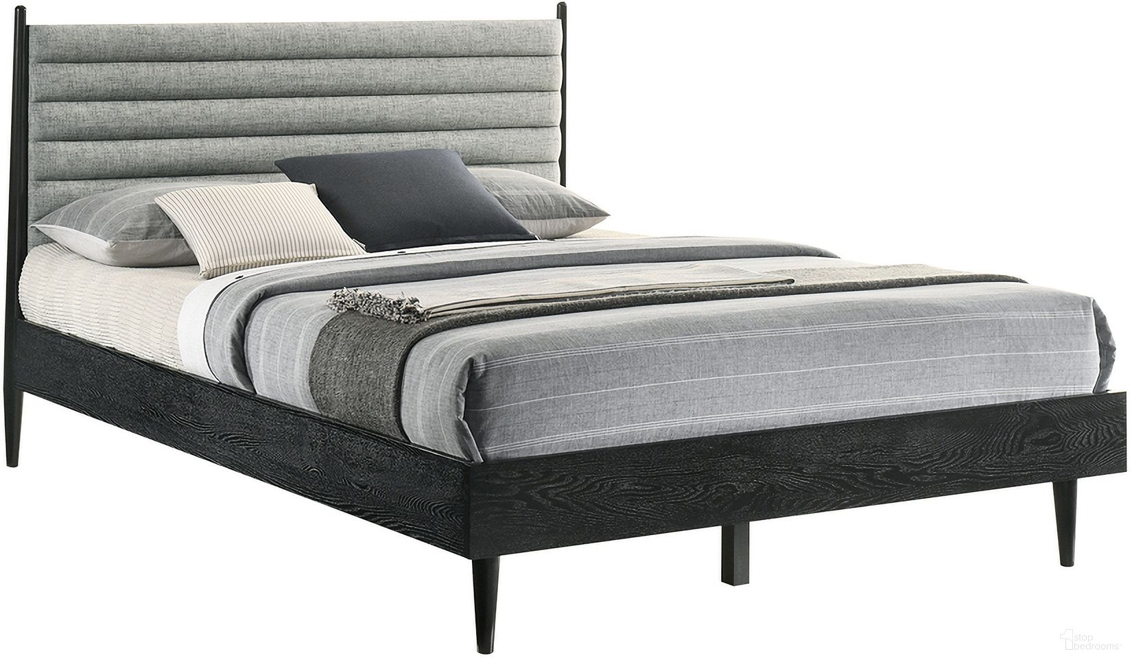 The appearance of Artemio Queen Platform Wood Bed Frame In Black designed by Armen Living in the transitional interior design. This black piece of furniture was selected by 1StopBedrooms from Artemio Collection to add a touch of cosiness and style into your home. Sku: LCARBDQNBLKBX1;LCARBDQNBLKBX2;LCARBDQNBLKBX3. Bed Type: Platform Bed. Material: Wood. Bed Size: Queen.
