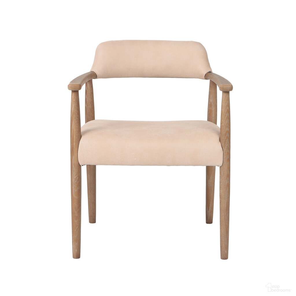The appearance of Artemis Dining Chair In Oyster Beige and Brown designed by LH Imports in the modern / contemporary interior design. This oyster beige/brown piece of furniture was selected by 1StopBedrooms from Artemis Collection to add a touch of cosiness and style into your home. Sku: SNH-104-OBE. Chair Type: Arm Chair. Material: Ash Wood.